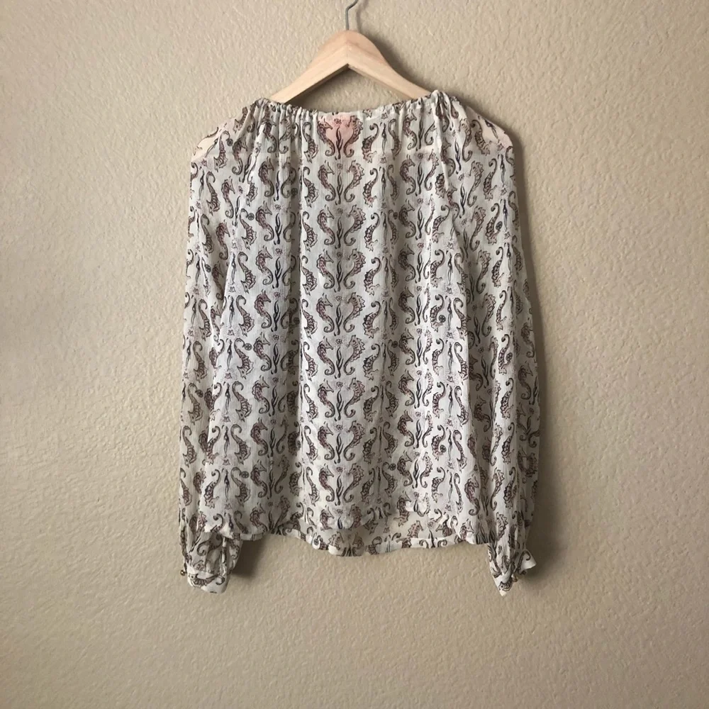 Tory Burch Sophie tunic seahorse print
